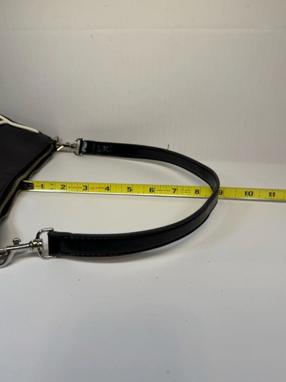 Silence + Noise Black Patent Star Baguette Shoulder Bag Y2K Retro Purse